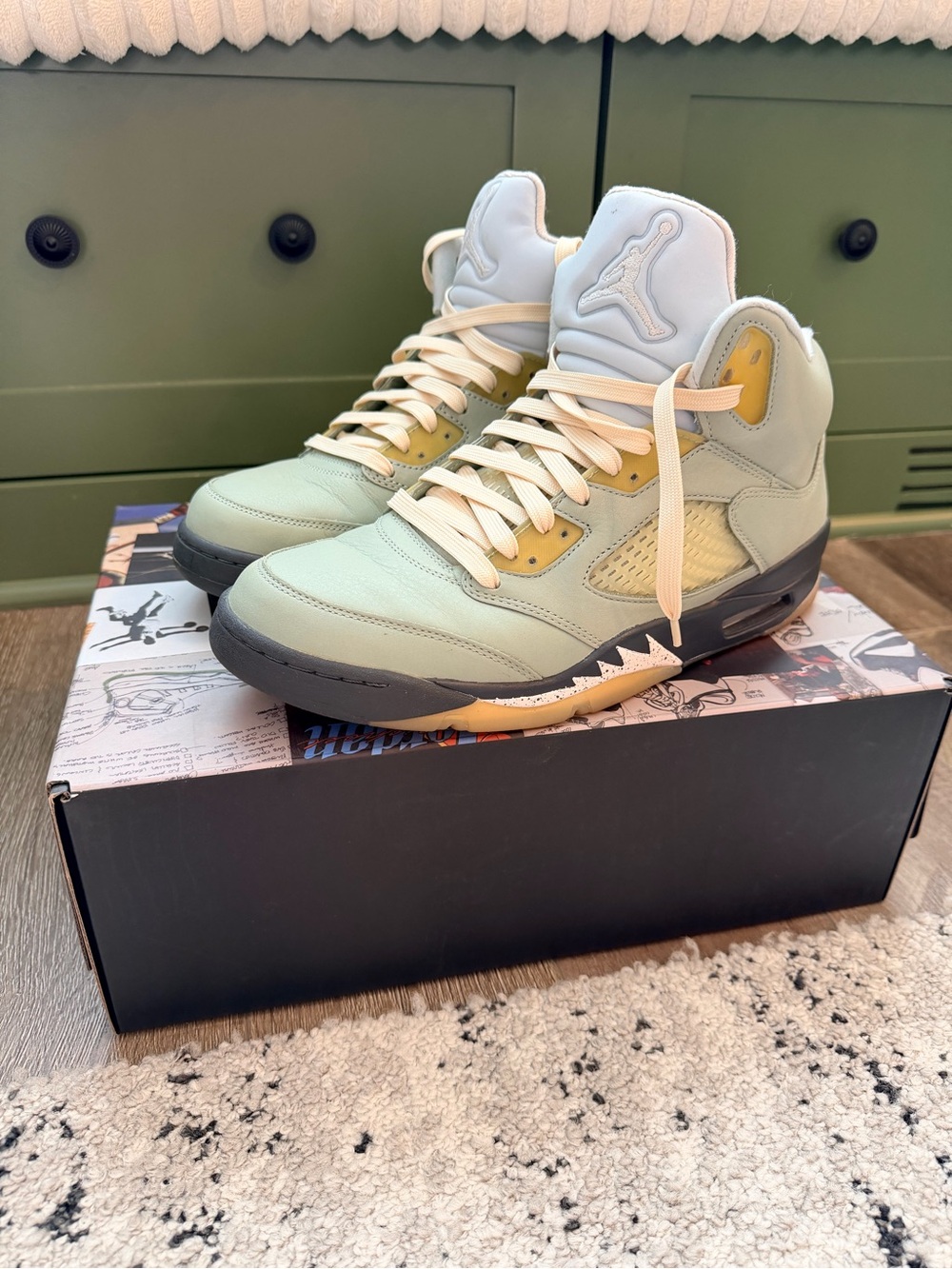 Air Jordan 5 Retro - Jade Horizon/Desert Sand